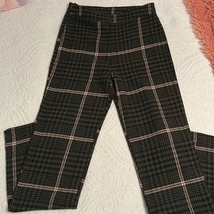 Plaid trouser pants